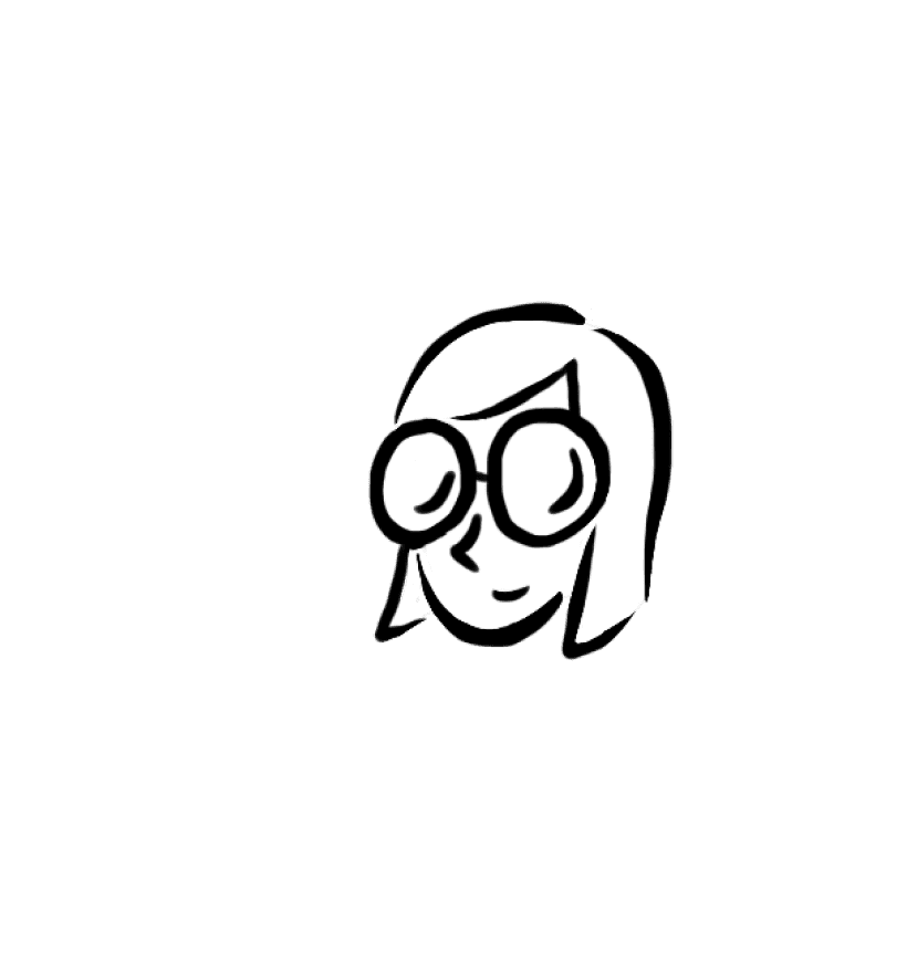 User avatar: person with long hair and glasses.